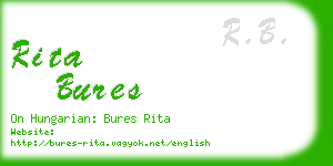 rita bures business card